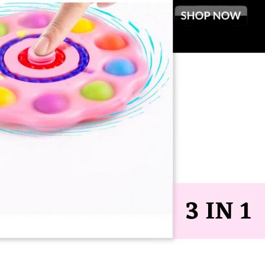 ♚ (MI) New Push Bubble Simple Dimple Fidget Spinner Toys ➬