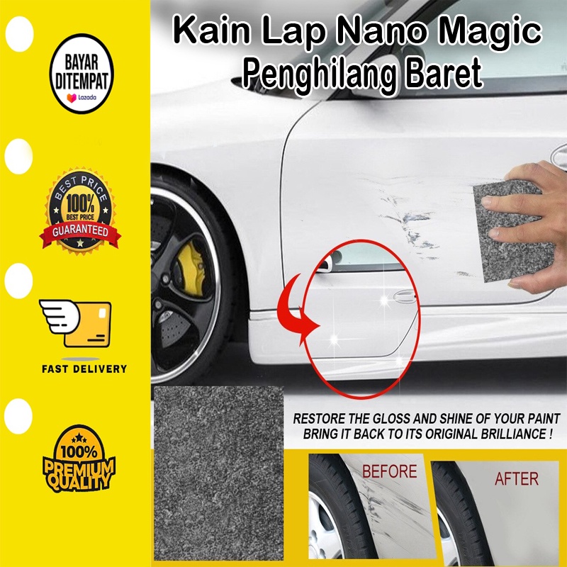 [BISA COD] Kain Lap Nano Magic Kompon Penghilang Baret Noda Aspal Mobil / Lap Kain Penghilang Baret Permukaan Cat Kompon Paint Scratch