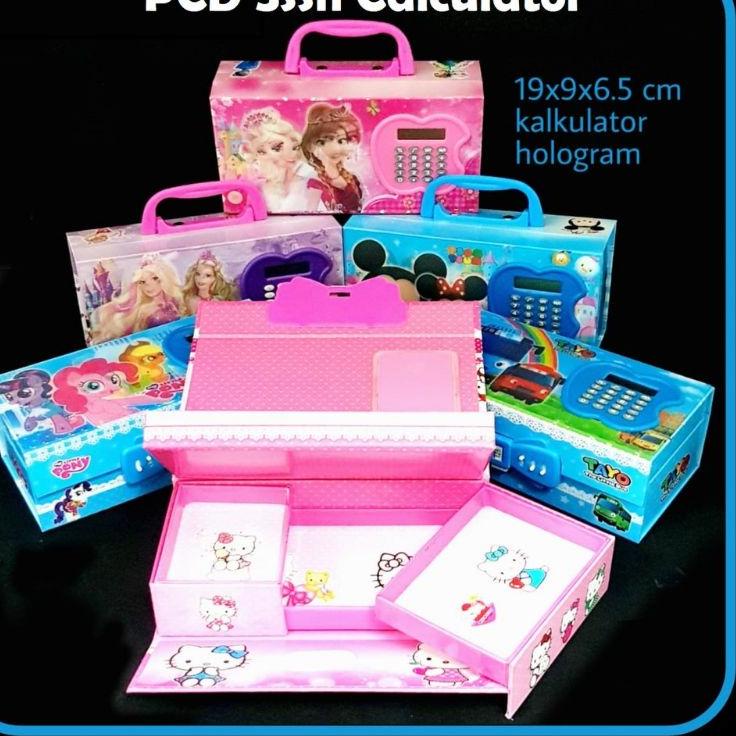 

voyk +FREE BUBLE WRAP TEMPAT KOTAK PENSIL KODE 3D LAMPU LED 3 susun 3 MODE NYALA/ KALKULATOR ☈ (Terlaku.)