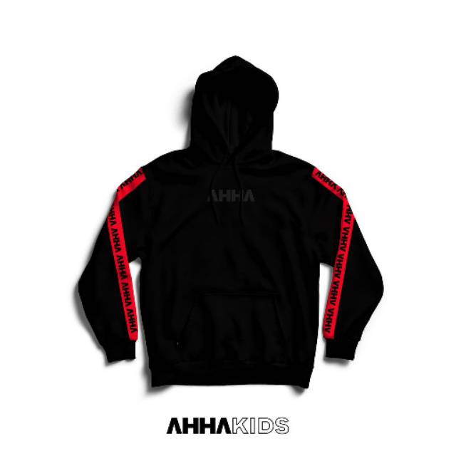 navy blue and red sweatshirt