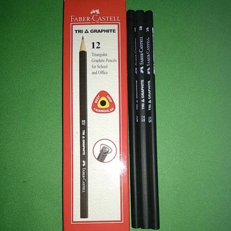

Pensil 2B Faber Castell Tri Graphite Per PCs ( Satuan)