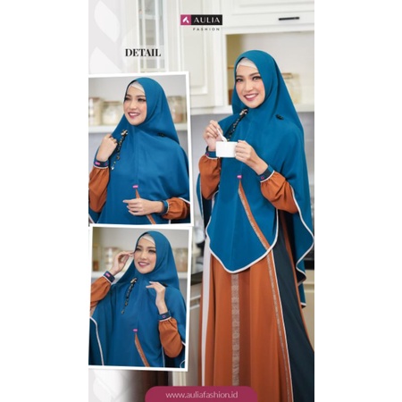 Aulia Fashion Set Gamis Ruqayyah Amber Dark Tosca