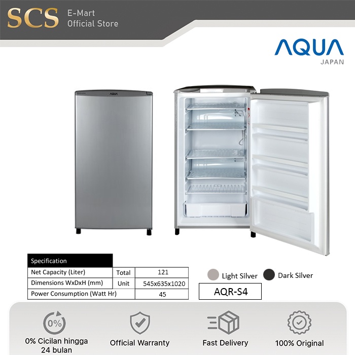 AQUA AQF-S4 Kulkas Freezer | 121 Liter | AQF S4
