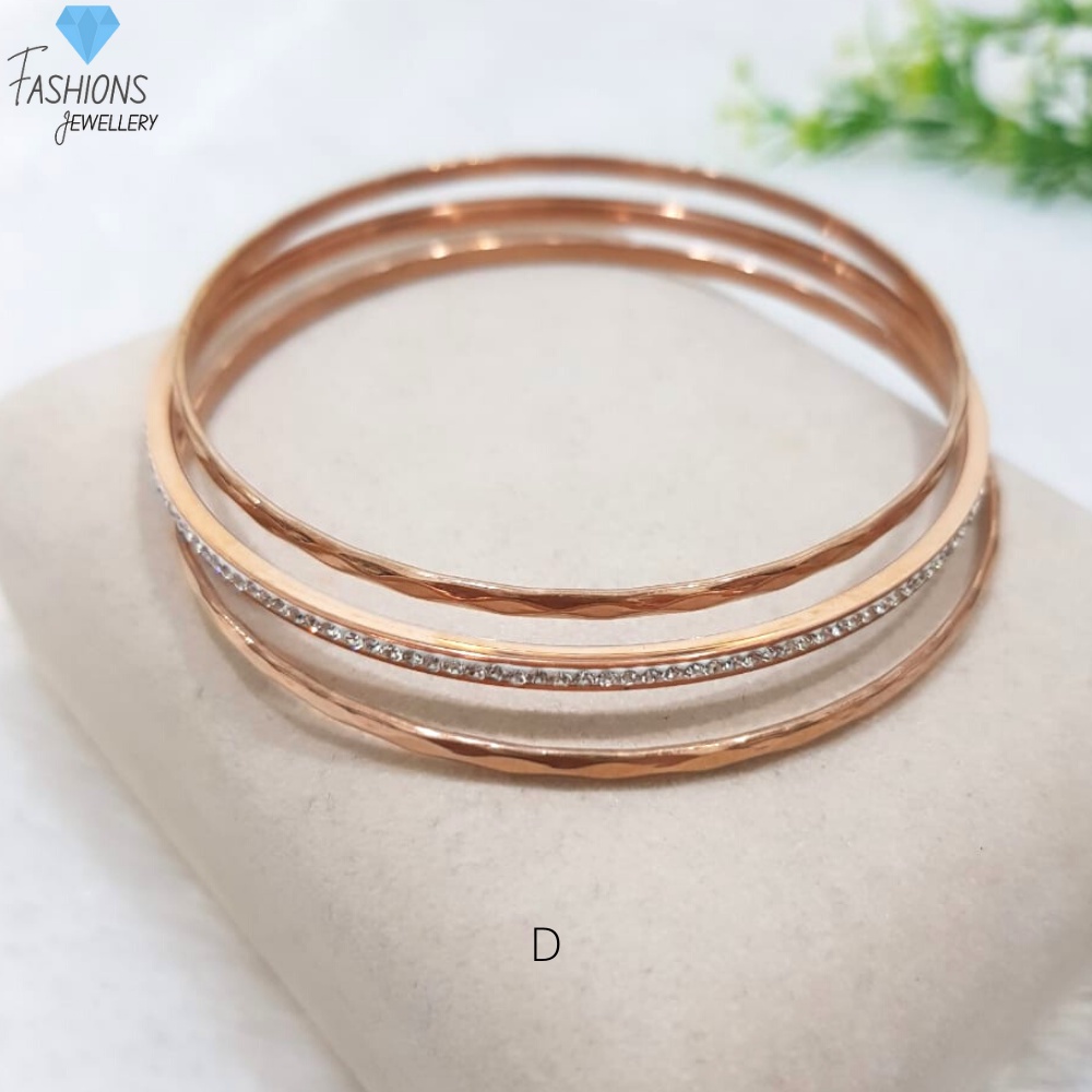 Gelang Keroncong Titanium Rose Gold