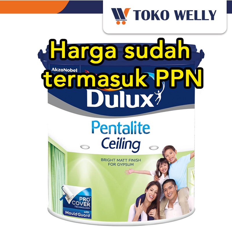 DULUX Pentalite Ceiling / Cat Plafon / Warna PUTIH / Pail