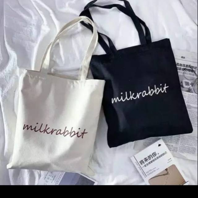 Tote Bag Milk Rabbit Tas Tote Wanita Tas Totebag Wanita Tas Wanita Murah Tas Korea Totebag Kpop