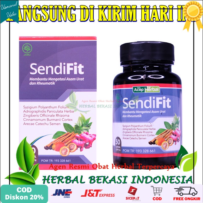 

◾COD◾ SendiFit 50 Kapsul Original - Obat Asam Urat - Rematik - Persendian