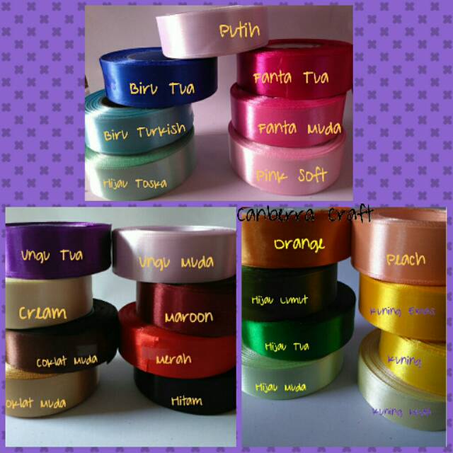 

Pita Satin Polos 1 inch