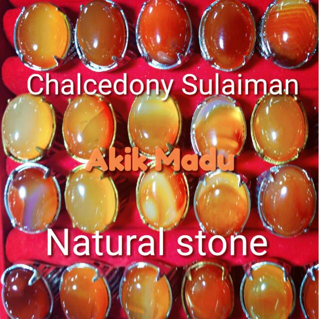 Cincin Batu Akik Madu Chalcedony