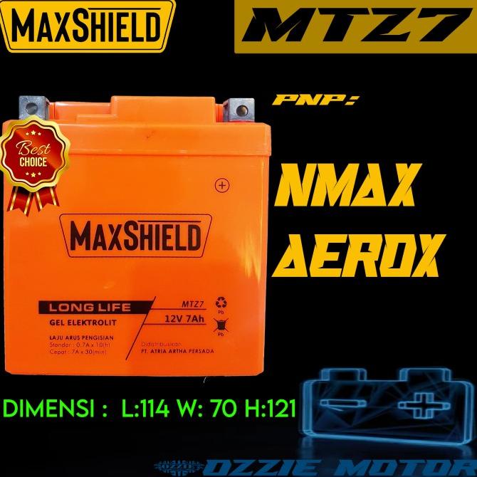.........] ACCU AKI BATTERY KERING MAXSHIELD MOTOR MTZ7 NMAX AEROX LEXI VESPA
