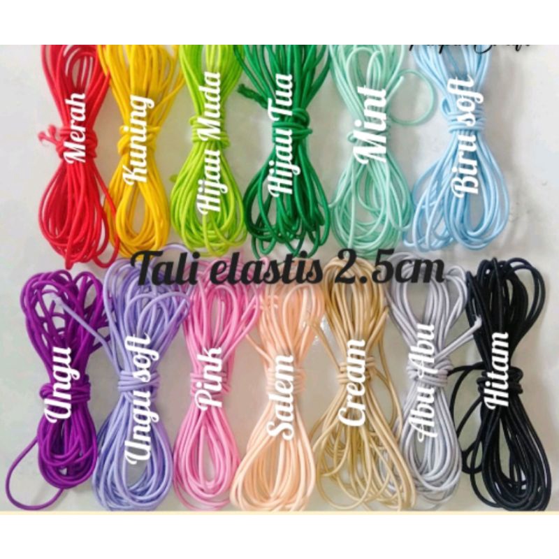 tali elastis 2,5mm 1m dan 5m