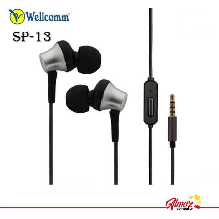 Headset Wellcomm SP 13 Extra Bass Stereo Earphone with Mic