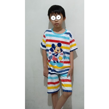 size M  SETELAN KIDS anak CELANA PENDEK katun combed lucu karakter