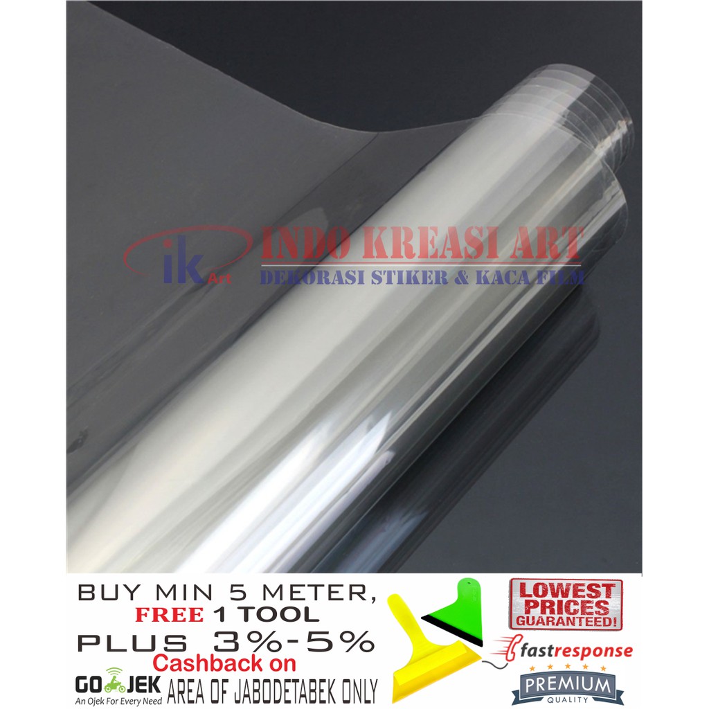 KACA FILM CLEAR BENING SAFETY 2MIL MICRON SUNPROTECT