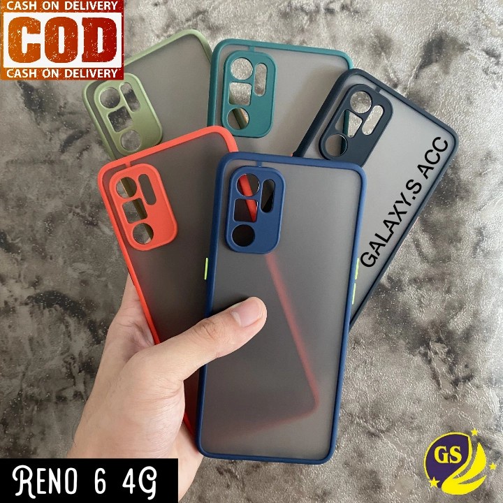 OPPO RENO 6 4G / RENO 6 5G Case Dove + Kamera Matte Transparan Slim Fuze Macaron