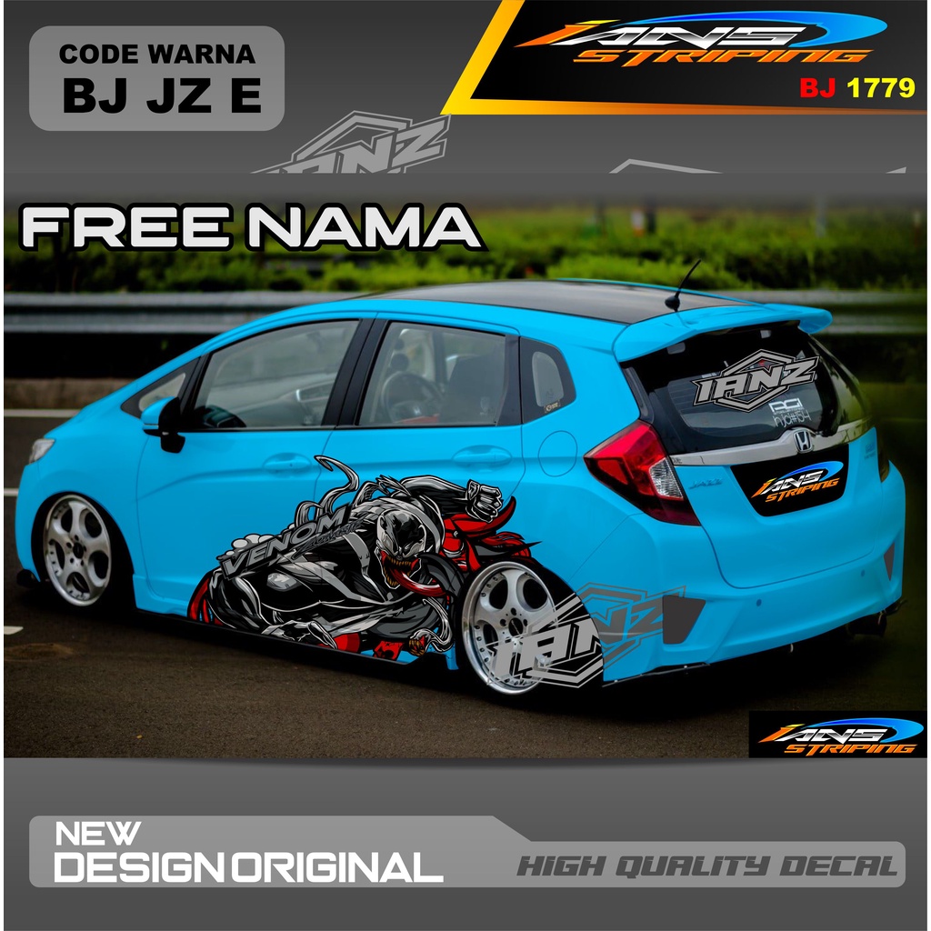 VARIASI STICKER VENOM MOBIL HONDA JAZZ  AYLA AGYA AVANZA SWIFT YARIS / STIKER MOBIL DECAL MOBIL / STIKER VARIASI MOBIL AGYA AYLA JAZZ SITI CITY / DECAL STIKER MOBIL