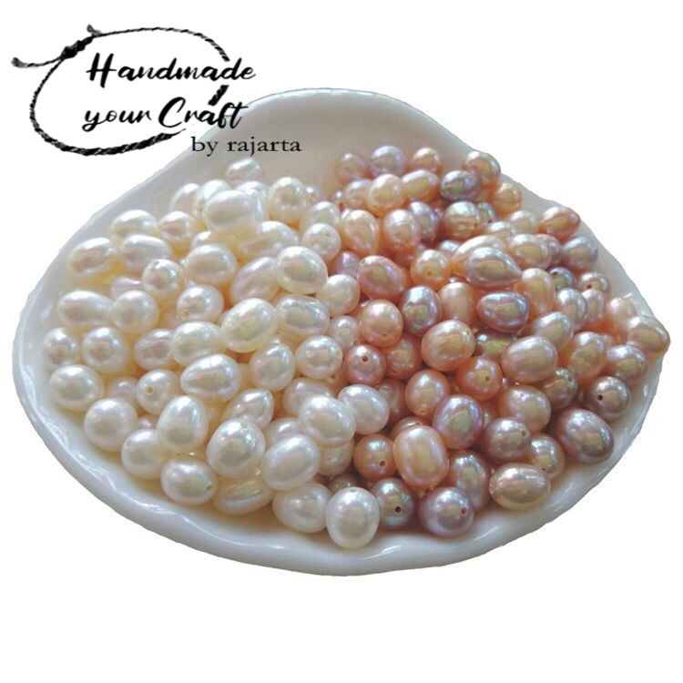 7.7 BIG SALE Rest Oval Natural Freshwater Pearl Live Body Diy Loose Beads