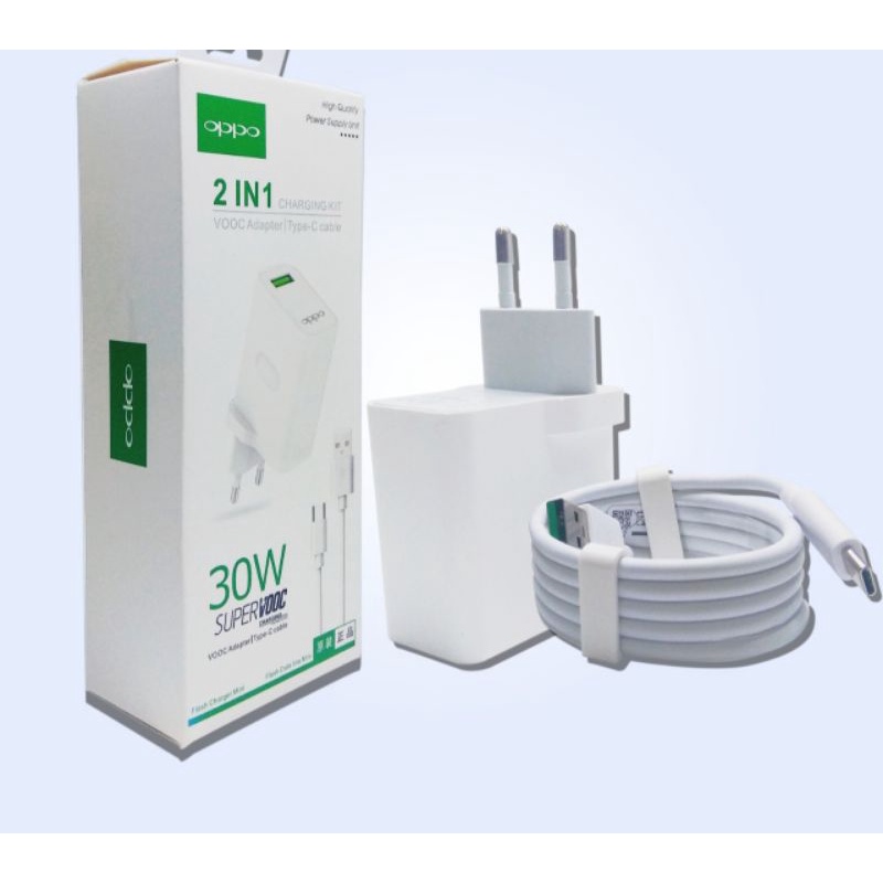 [NEW] Charger Oppo 65W Supervooc Type C to Type C A53 A54 A5 A9 Reno 2 Reno 3 Reno 4 Reno 5 Fast Charging Vooc 30W Type C