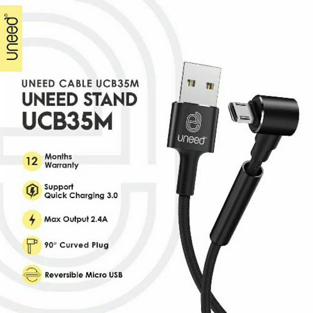 UNEED cable STAND micro usb quick charge 3.0
