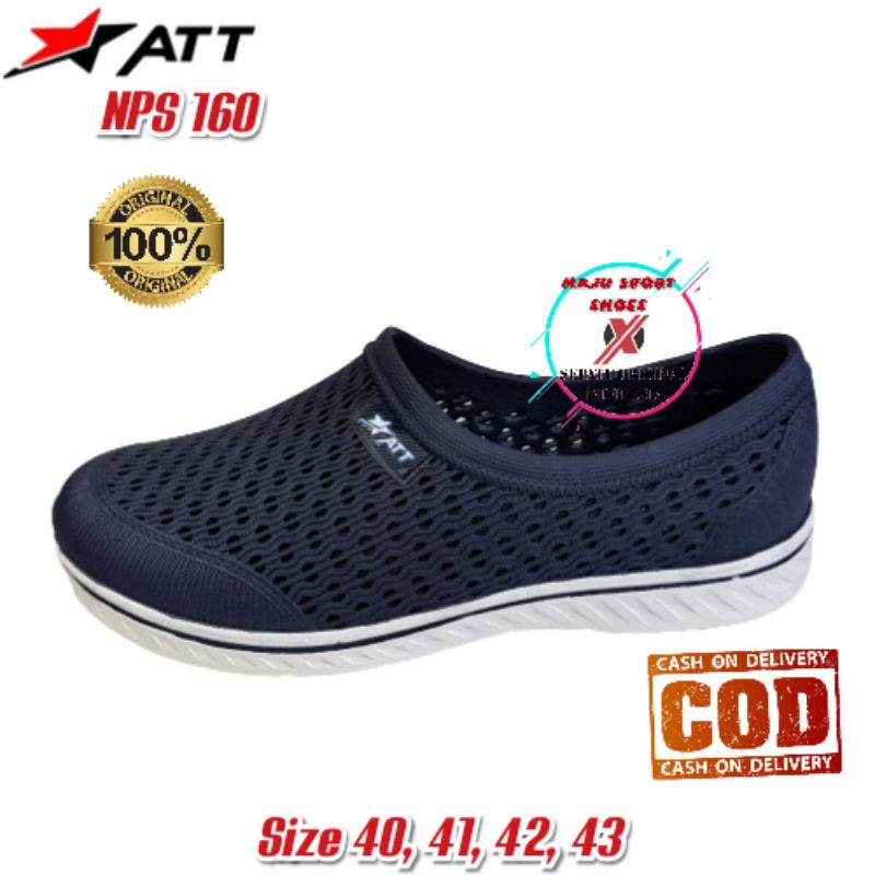 SEPATU KARET PRIA ORIGINAL ATT NPS / SEPATU KARET PRIA ANTI AIR HITAM NAVY ABU-ABU