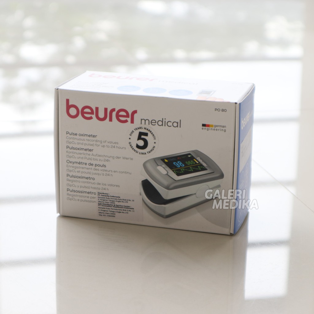 Beurer Pulse Oximeter PO-80 / PO 80 / PO80 Brand Jerman - Alat Ukur Kadar Oksigen Oksimeter