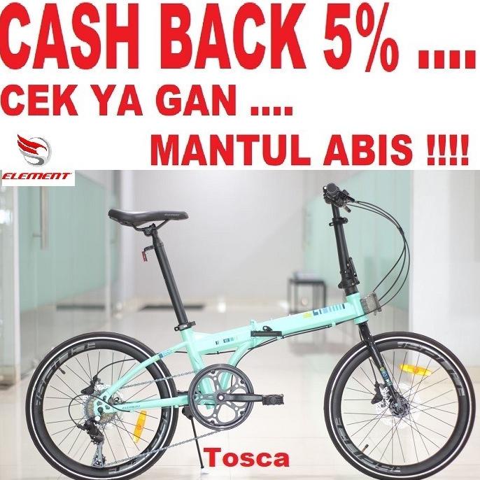 Sepeda Lipat Element Foldx 8 Speed New UK 20 451 Rem hidrolik magnetic