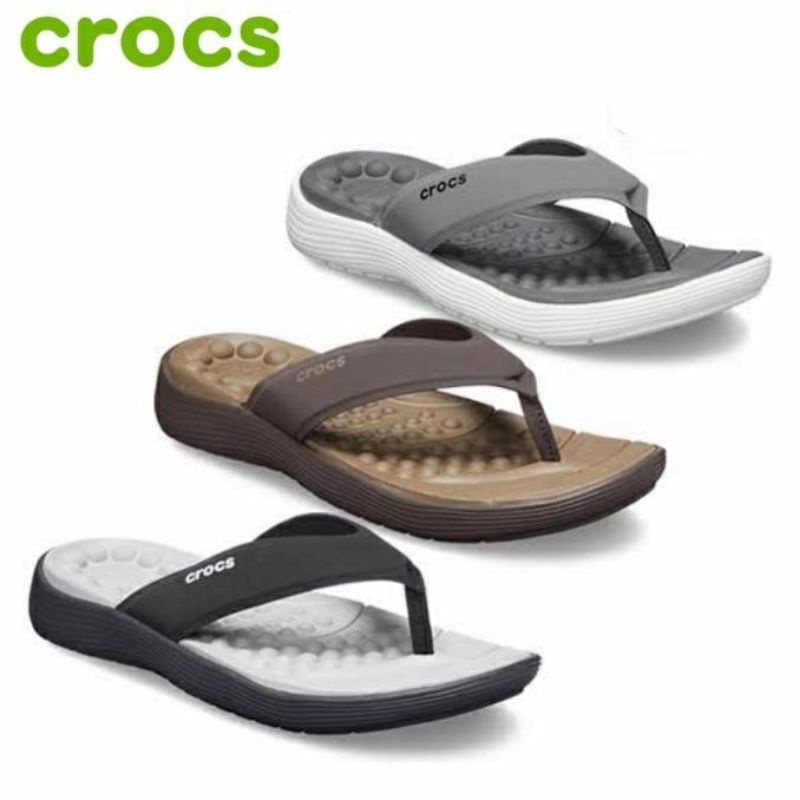 Sandal Jepit CROCS REVIVA CANVAS FLIP MEN