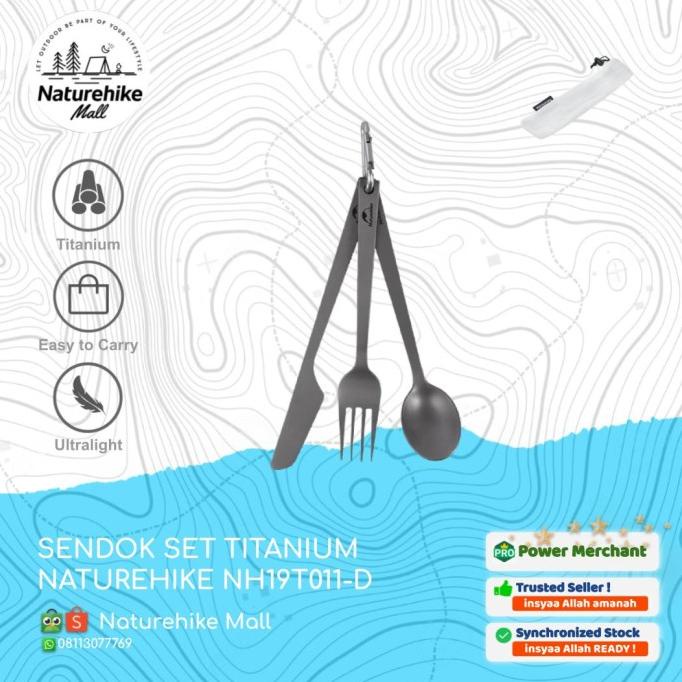 SENDOK SET TITANIUM NATUREHIKE NH19T011-D GARPU PISAU CAMPING PORTABLE masih banyak