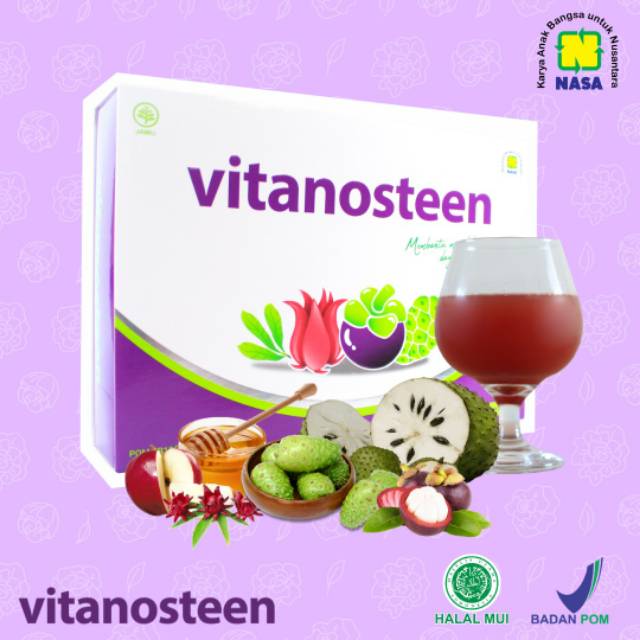 

VITANOSTEEN | minuman dari kulit manggis, apel, mengkudu, sirsak, rosela dan madu Pekanbaru Siak