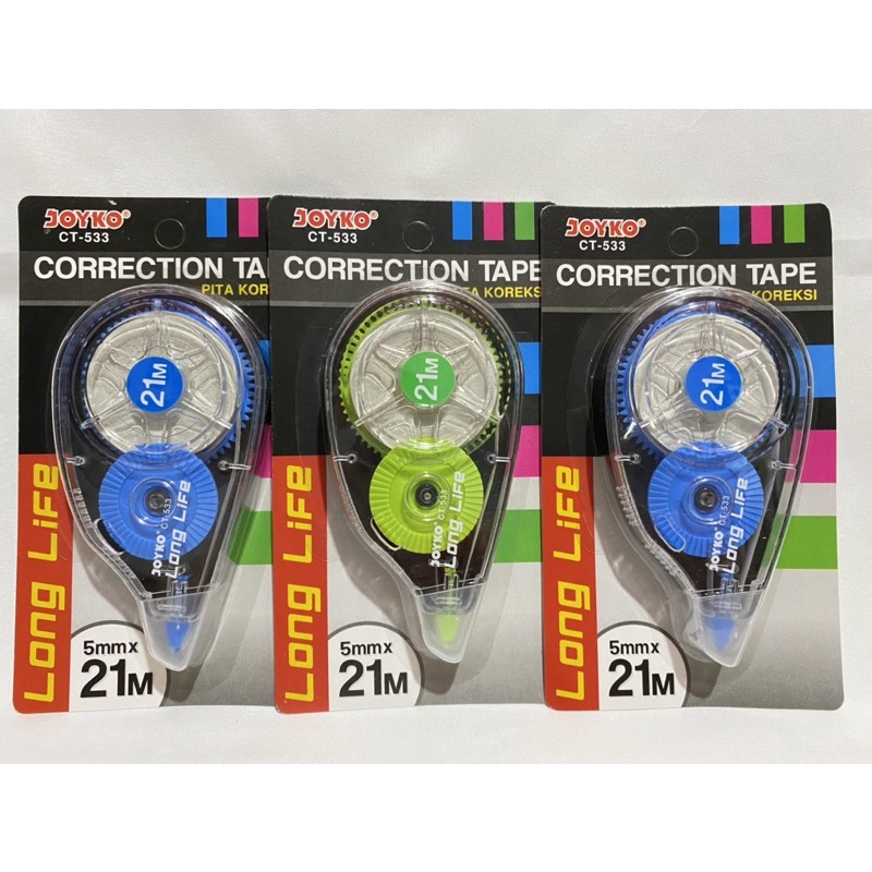 

TIP-EX KERTAS / CORRECTION TAPE CT-533 LONG LIFE JOYKO 21 M