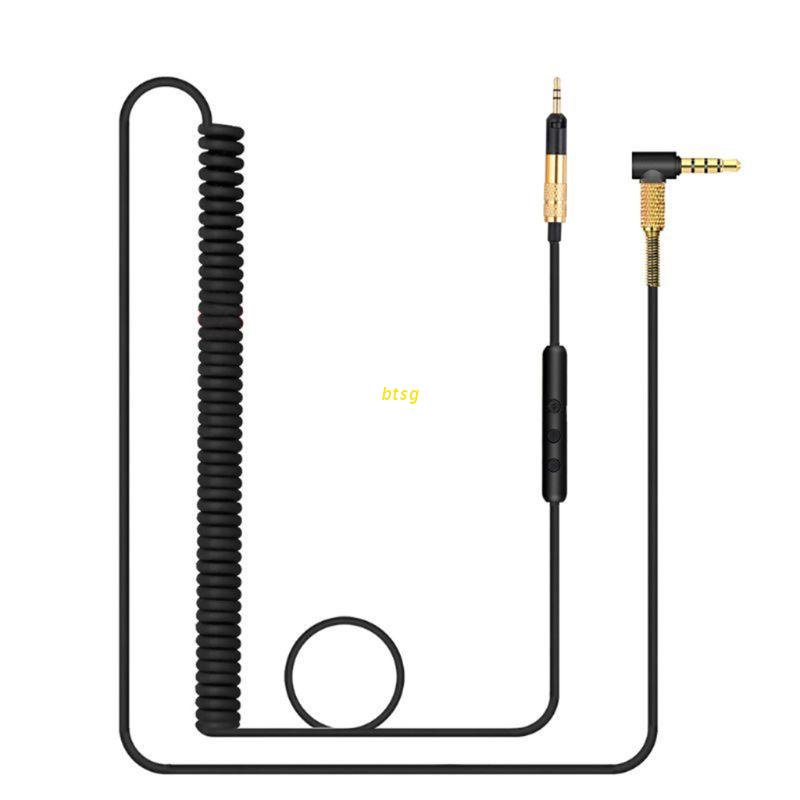 btsg Replacement Audio spring Cable For -Sennheiser -HD598 -HD558 -HD518 3.5mm Headphone Cable