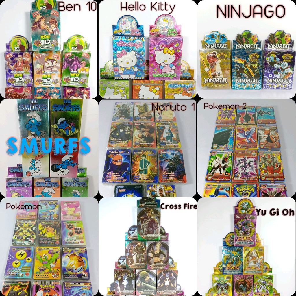 Kartu - HELLO KITTY - SMURFS - NARUTO - POKEMON - BEN10 - CROSS FIRE - YU GI OH - Trading Card