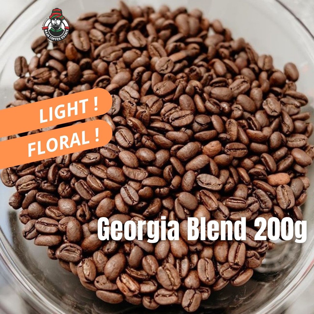 

RAJA COFFEE ESTATE GEORGIA BLEND 200G KOPI BIJI BUBUK ARABIKA ACEH GAYO JAMIN FRESH ROAST