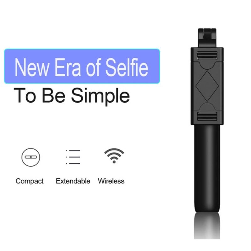 Tongsis Tongkat Selfie StickTripod Bluetooth Black Platinum K07