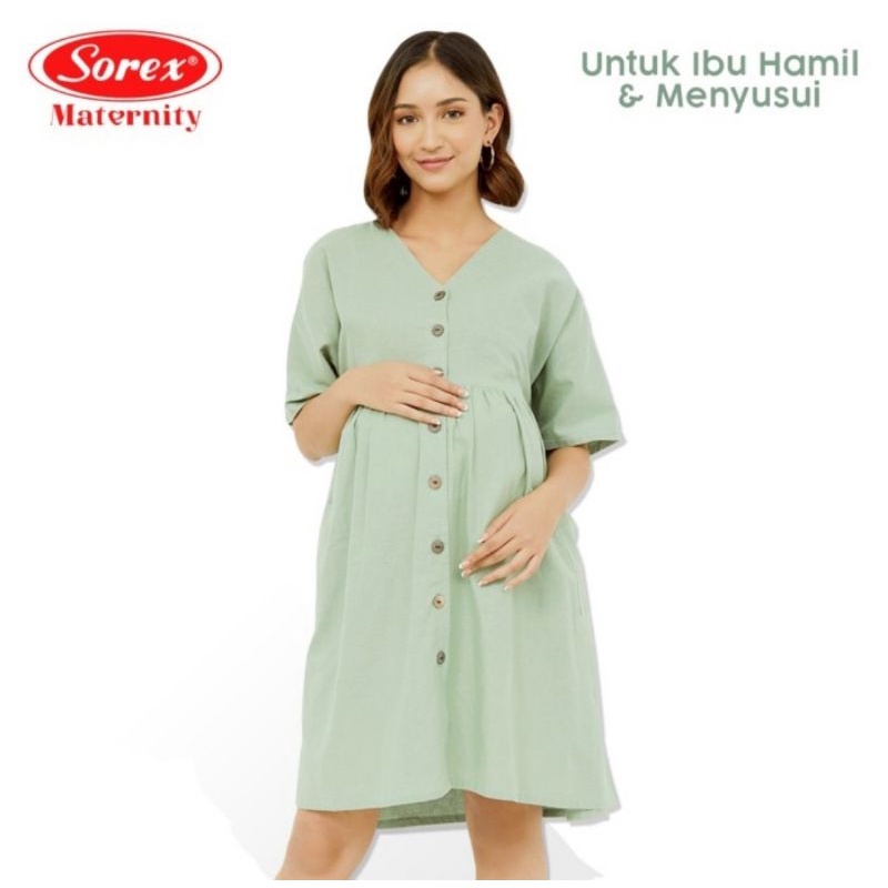 Sorex Dress Maternity Untuk Ibu Hamil &amp; Menyusui Freesize JA204