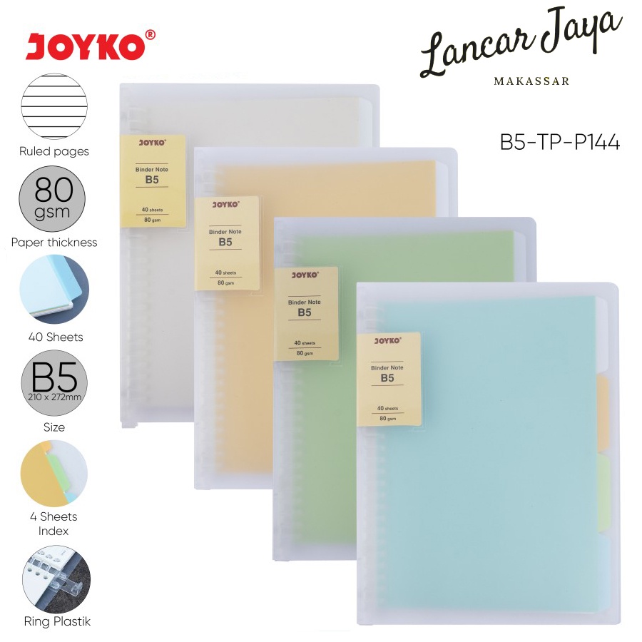 

Buku Tulis Note Binder Cover Transparan Joyko B5-TP-P144