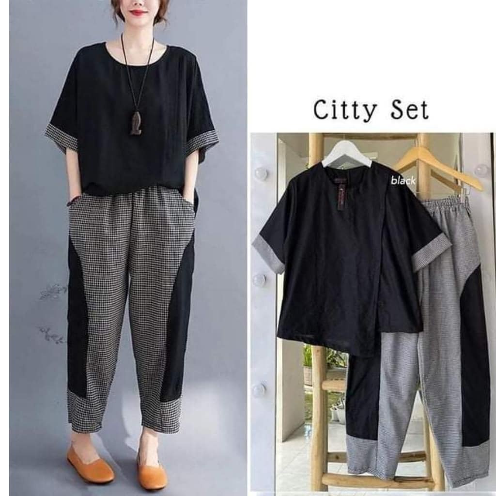setelan celana dan blouse remaja citty / setelan celana dan baju / setelan celana dan baju wanita / 