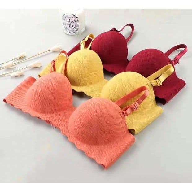 LIKESUN- BH tanpa kawat Summer bra push up light and small chest gathered comfort simple bh bra33