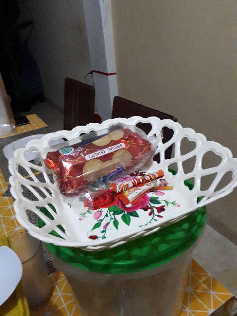 Paling Laku Keranjang Buah/ Keranjang Parcel Plastik Motif Bunga