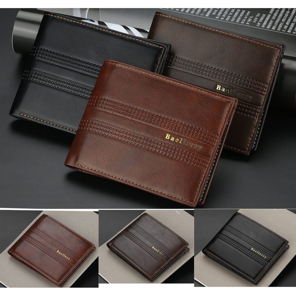 DOMPET LIPAT PRIA BAELLERRY ORIGINAL PREMIUM KULIT NARDO SLOT KARTU BANYAK TIPIS KEREN COWOK IMPORT PENDEK MURAH BATAM BRANDED