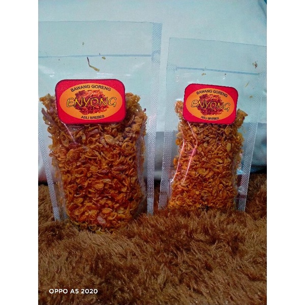 

Bawang goreng asli brebes tanpa campuran 100grm dan 50grm