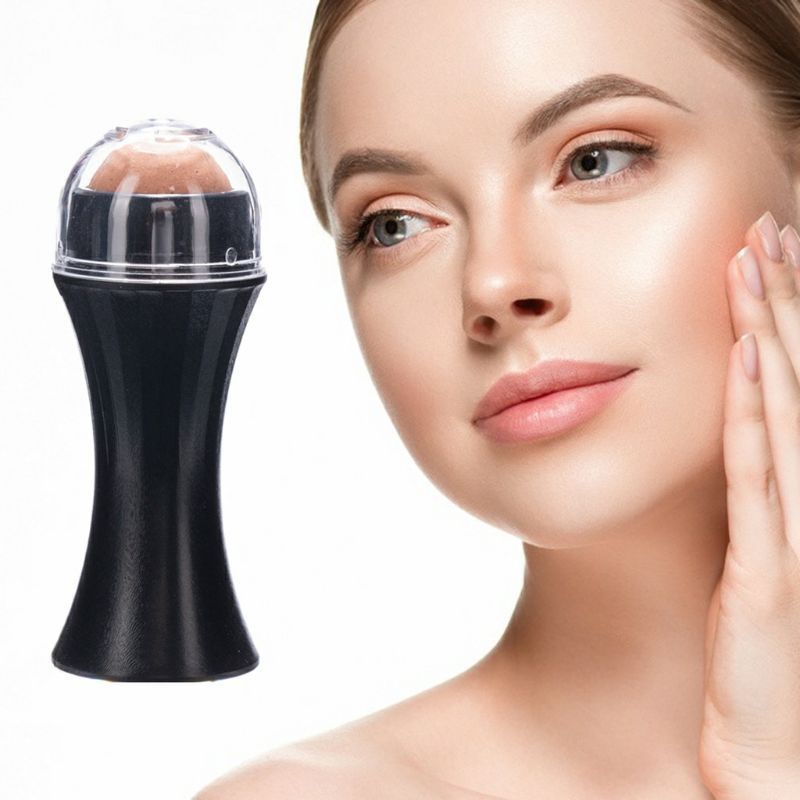 Oil Absorbing Volcanic Face Roller Stick Penyerap Minyak Wajah Massage Portable Face Roll