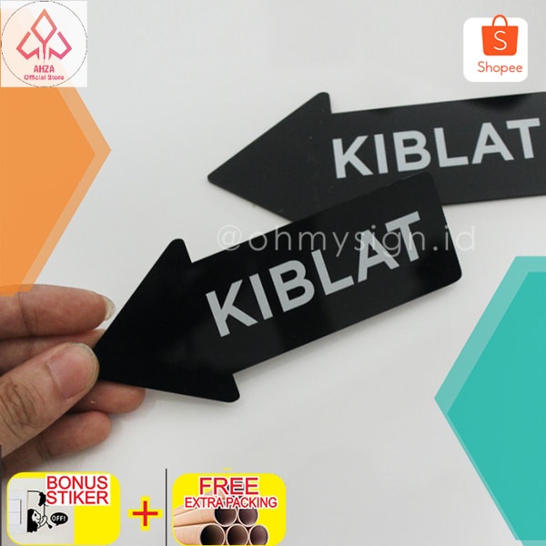 Sign Kiblat Acrylic | Papan Sign Board Akrilik Keren