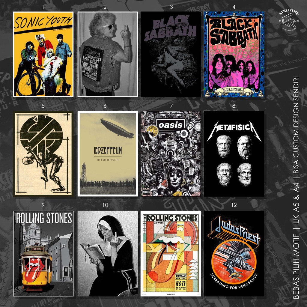 Poster Aesthetic Poster Tembok Band Rock Metallica Dekor Decor Wall