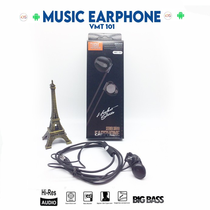 Handsfree VMT Series / Music Earphone Super Mega Bass