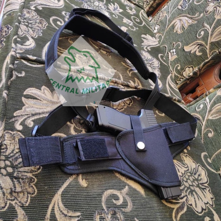 Sarung Pistol Ketiak Tali - Holster - Hitam