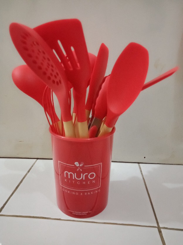 Muro 13 Pcs Spatula Sutil Utensil Set Silikon Silicone Tahan Panas Peralatan Masak