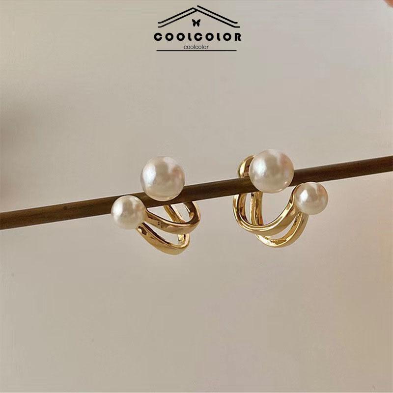 COD Pearl Trendy Niche Design Temperament Light Luxury High-end Earrings- cl