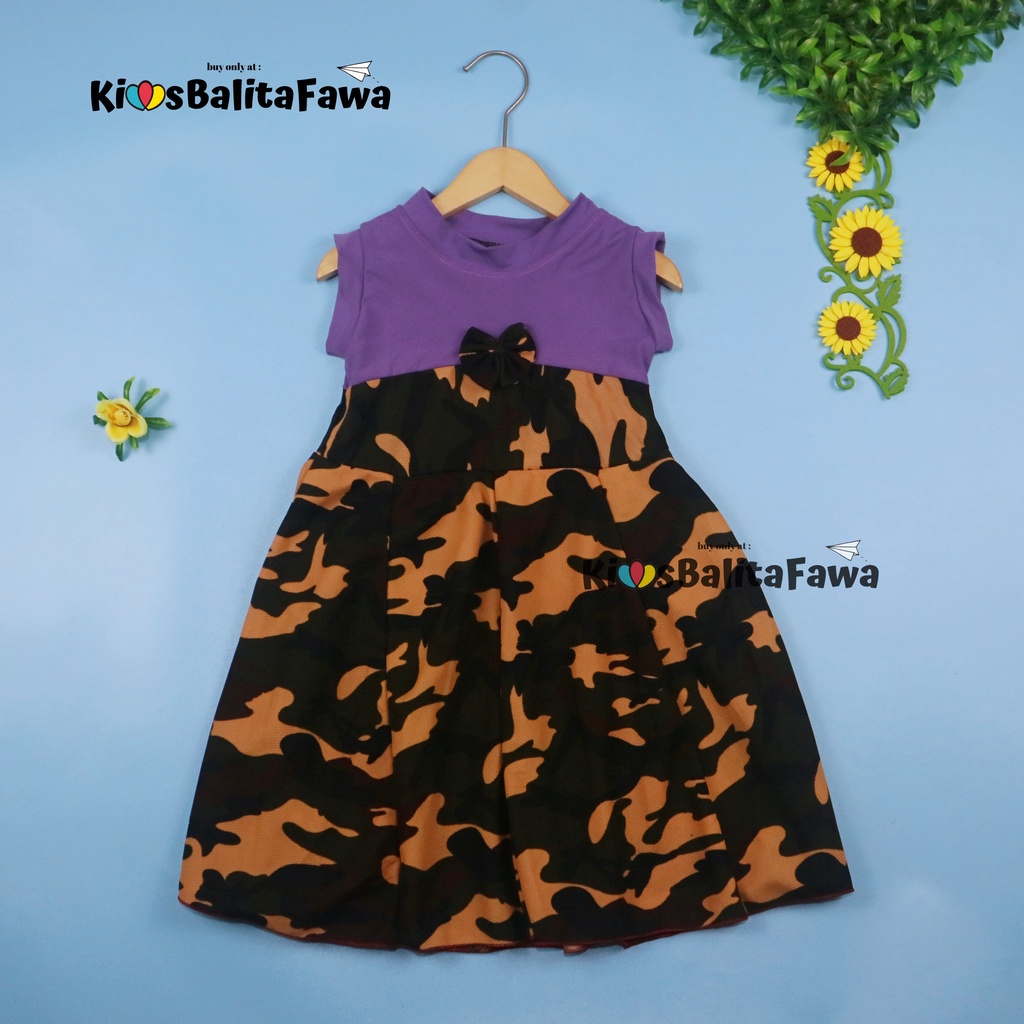 (ABRI) Dress Aila 1-2 Tahun / Dres Pesta Baju Anak Perempuan Harian Gaun Yukensi Murah Babycinnamon