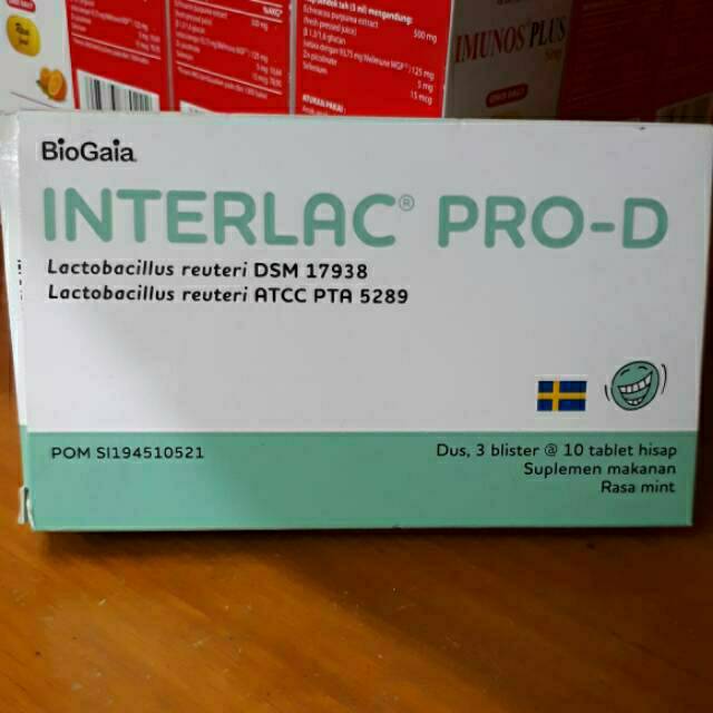 Interlac Pro-D Lozenges isi 30 tablet hisap